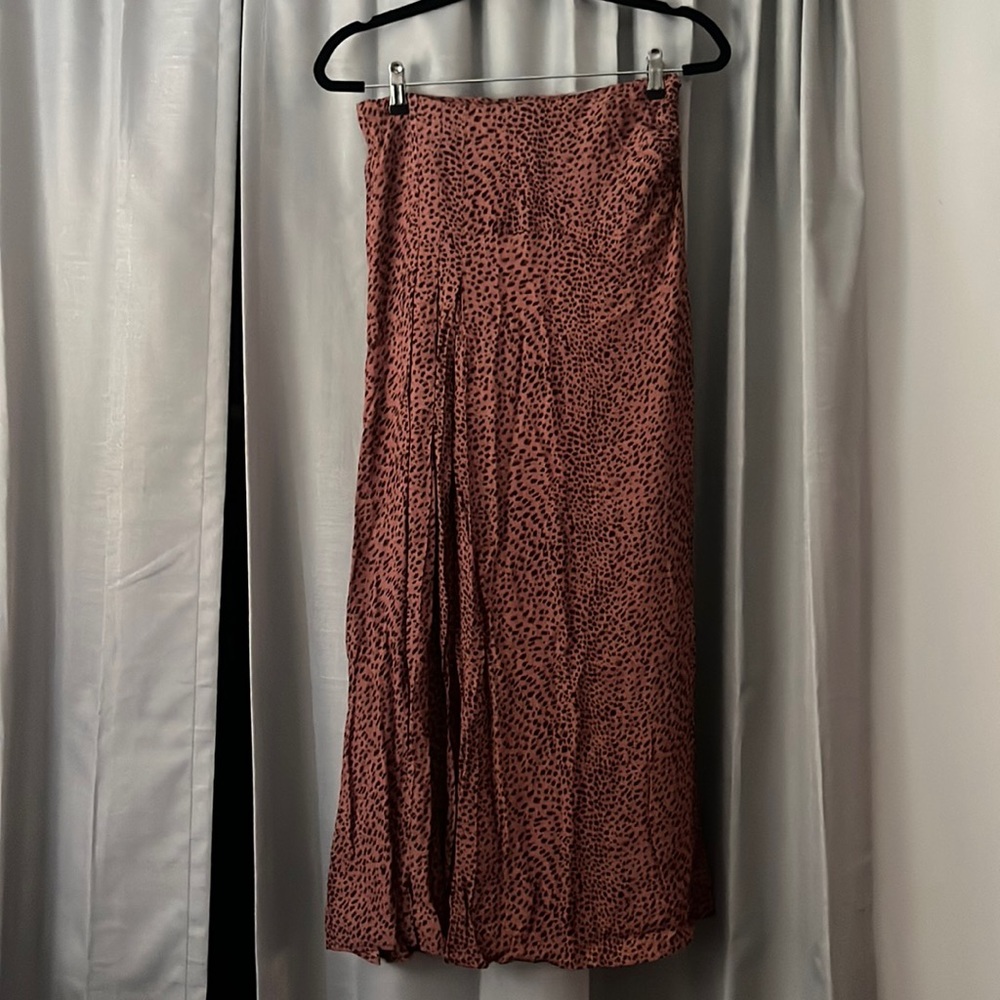 midi pink cheetah skirt